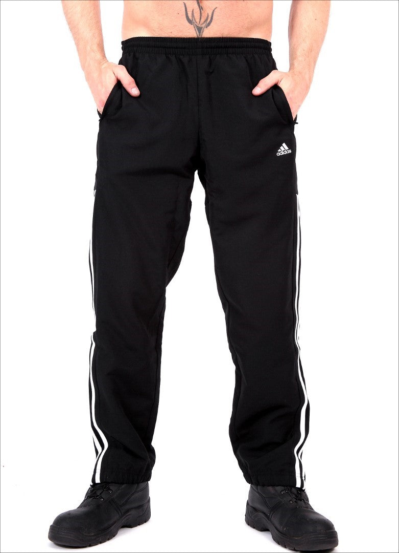 Adidas Back Zip Trainingshose Samson Schwarz mit durchgehendem Rei Bleachers and Co