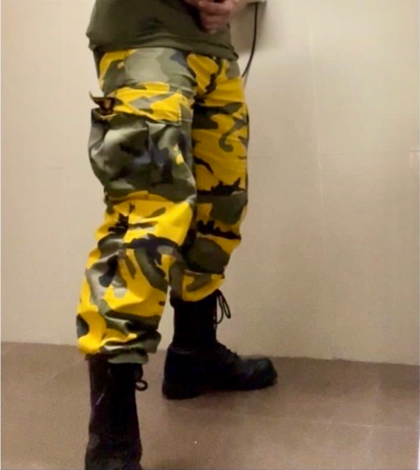 Plus size yellow camo pants hotsell