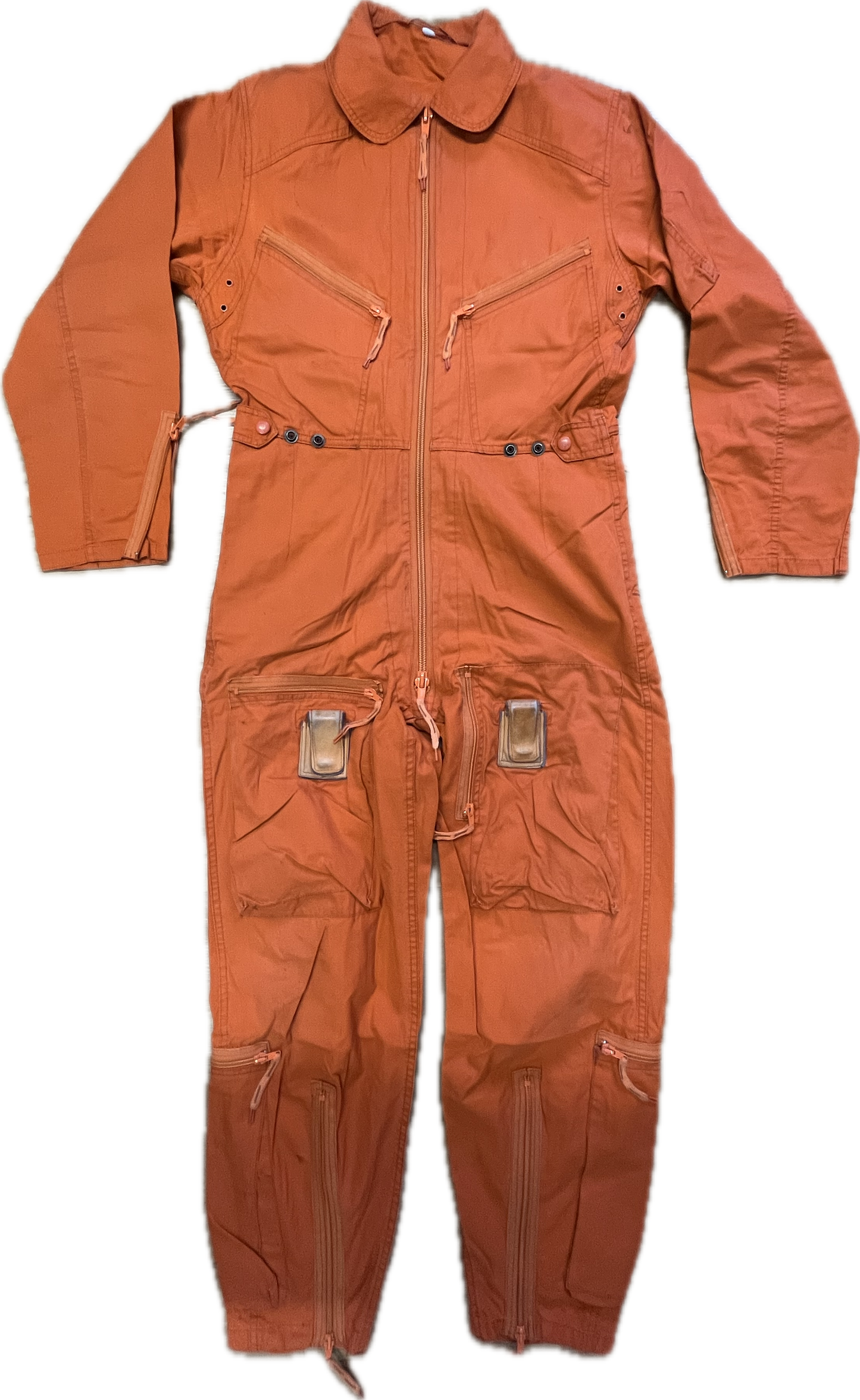 Front Zip Mechanic Orange Overall -Medium-