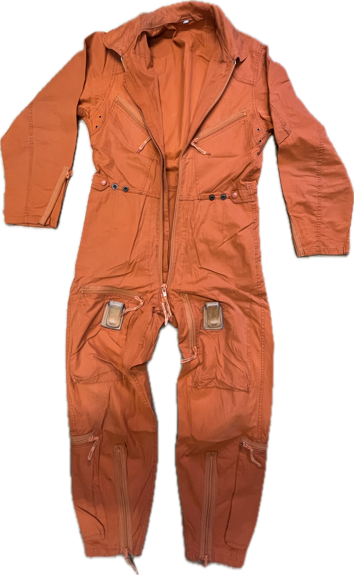 Front Zip Mechanic Orange Overall -Medium-