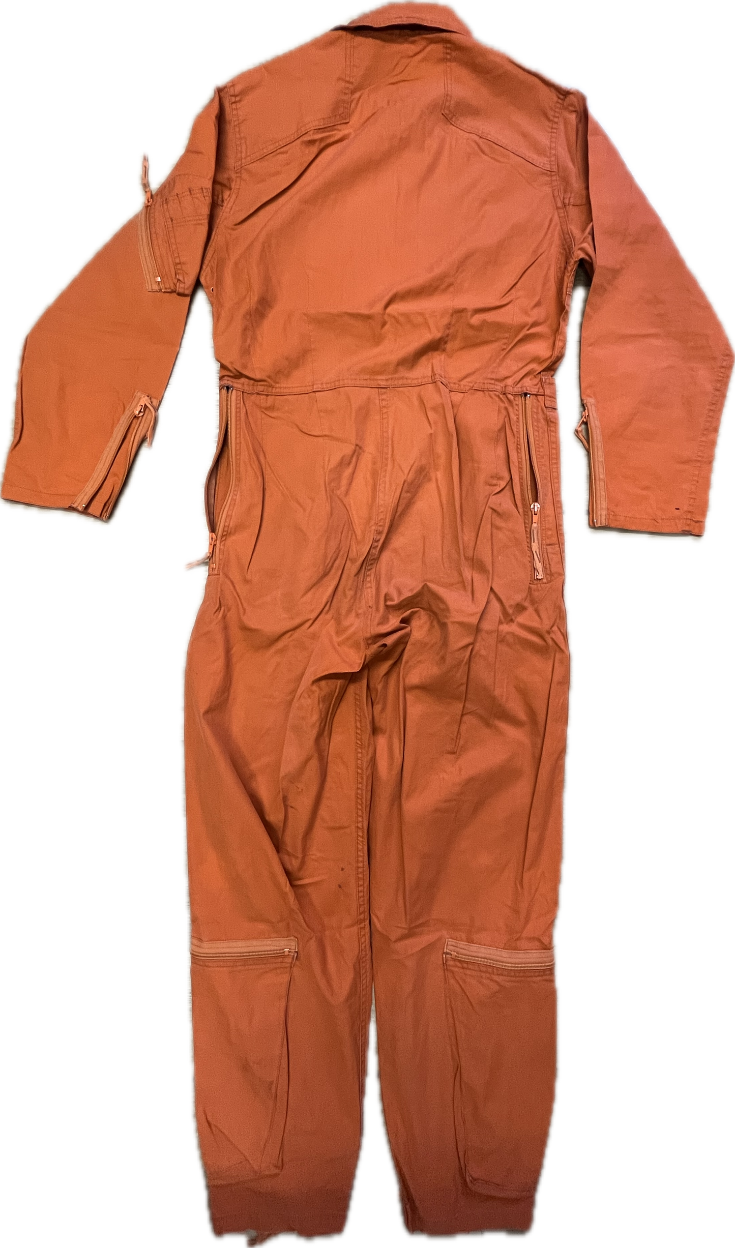 Front Zip Mechanic Orange Overall -Medium-