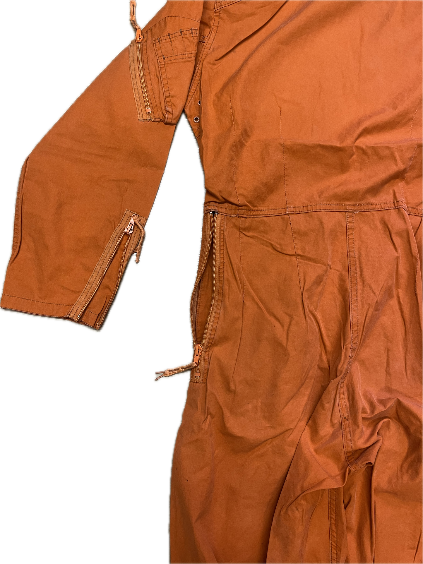 Front Zip Mechanic Orange Overall -Medium-