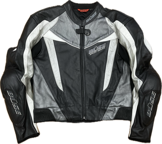 'BÜSE' Vintage Biker Leather Jacket -Large-