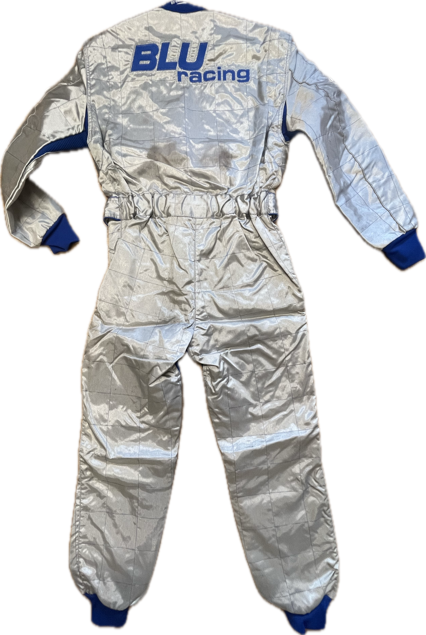 'BLU' Racing Silver Overall -Small-