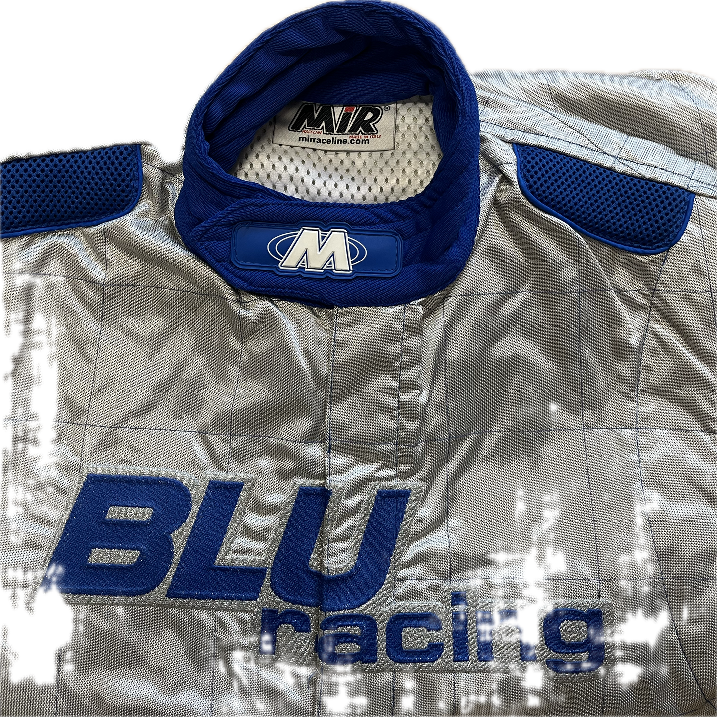 'BLU' Racing Silver Overall -Small-