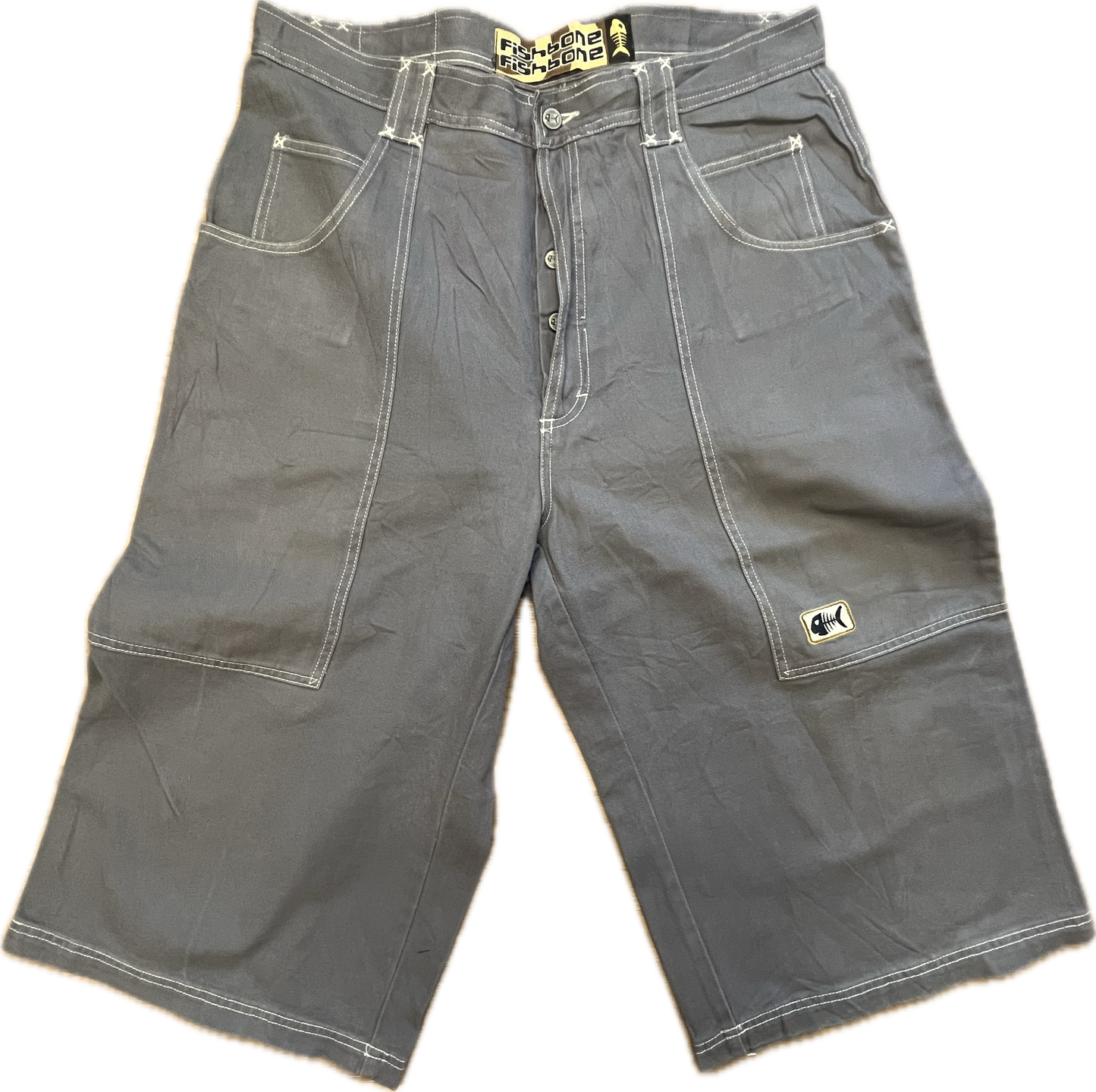 'FISHBONE' Work Shorts Gray -ExtraLarge-