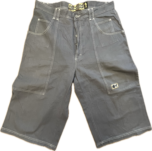 'FISHBONE' Work Shorts Gray -ExtraLarge-