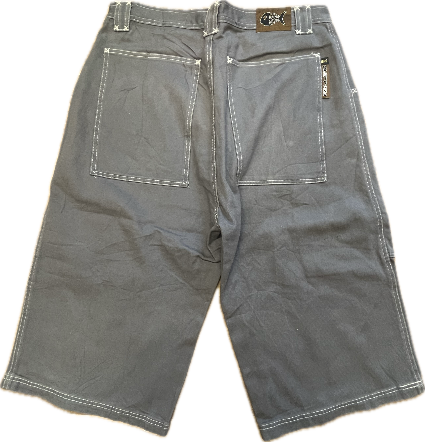 'FISHBONE' Work Shorts Gray -ExtraLarge-