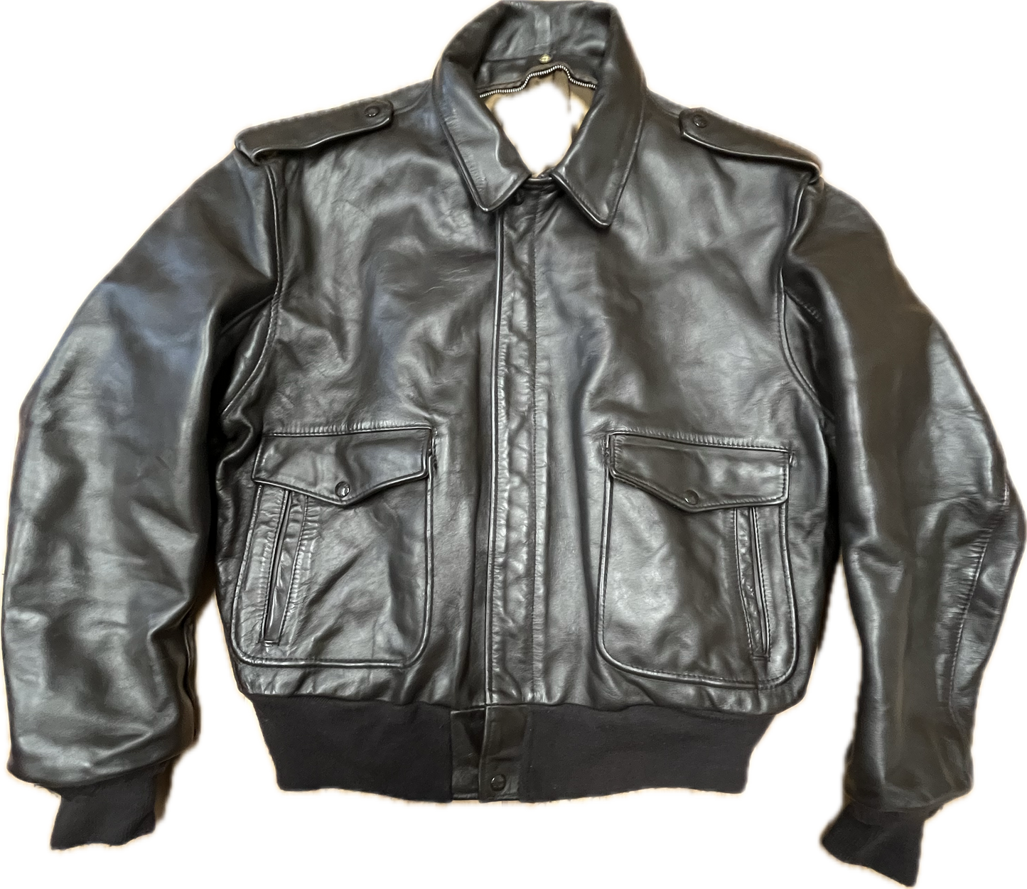 'Schott' Aviator Vintage Leather Jacket -XXL-