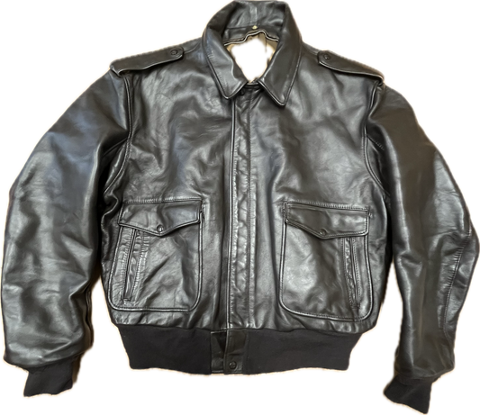 'Schott' Aviator Vintage Leather Jacket -XXL-