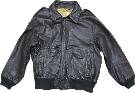 'SCHOTT' Brown Leather Jacket -ExtraExtraLarge-