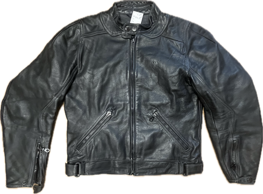 'DAINESE' Rare Black Leather Jacket -Large-