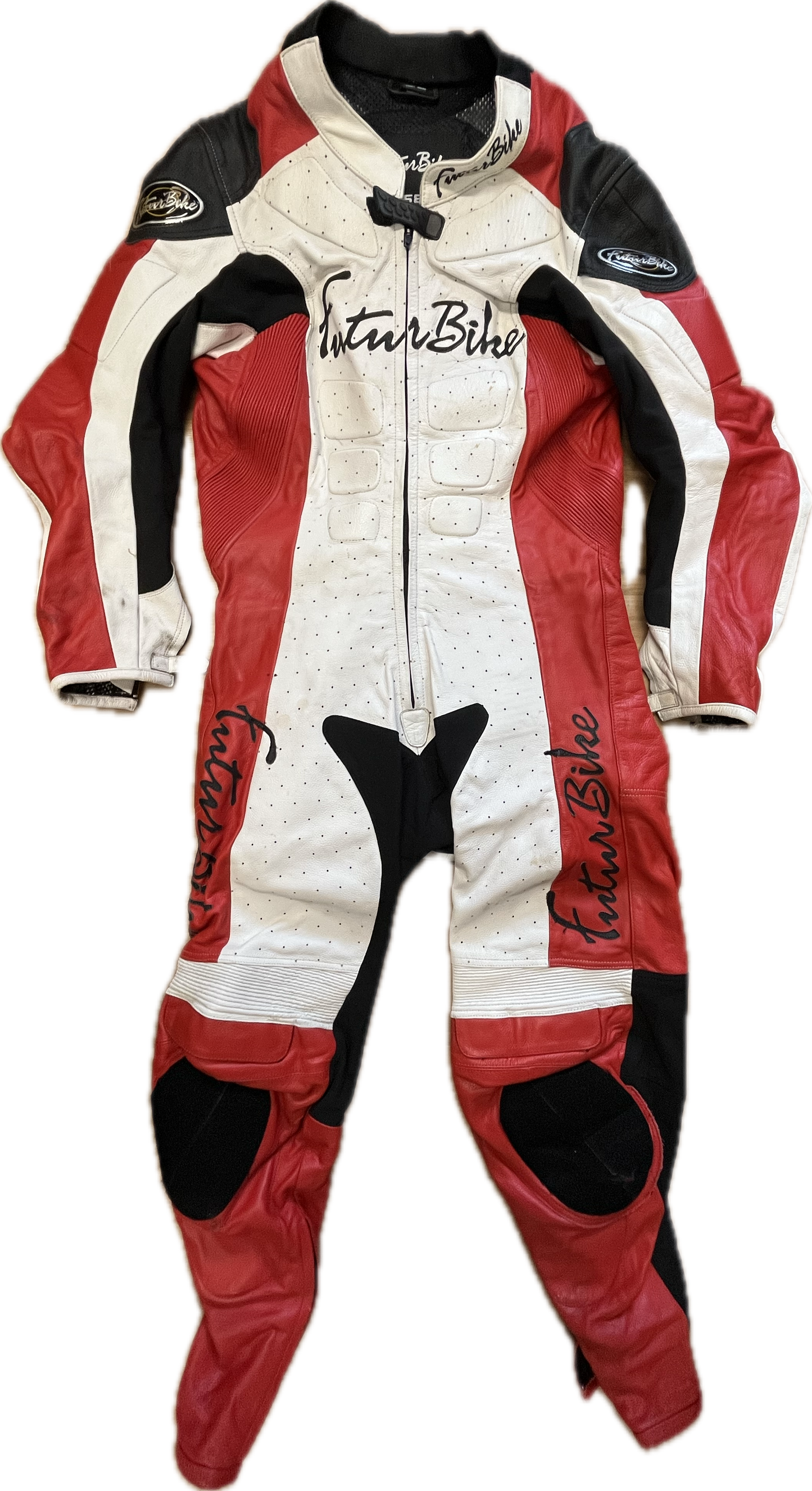 'FUTUR BIKE' Leather Biker Suit -Medium-