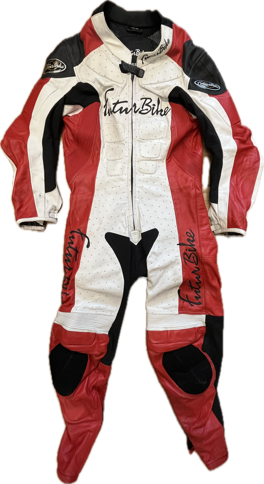 'FUTUR BIKE' Leather Biker Suit -Medium-