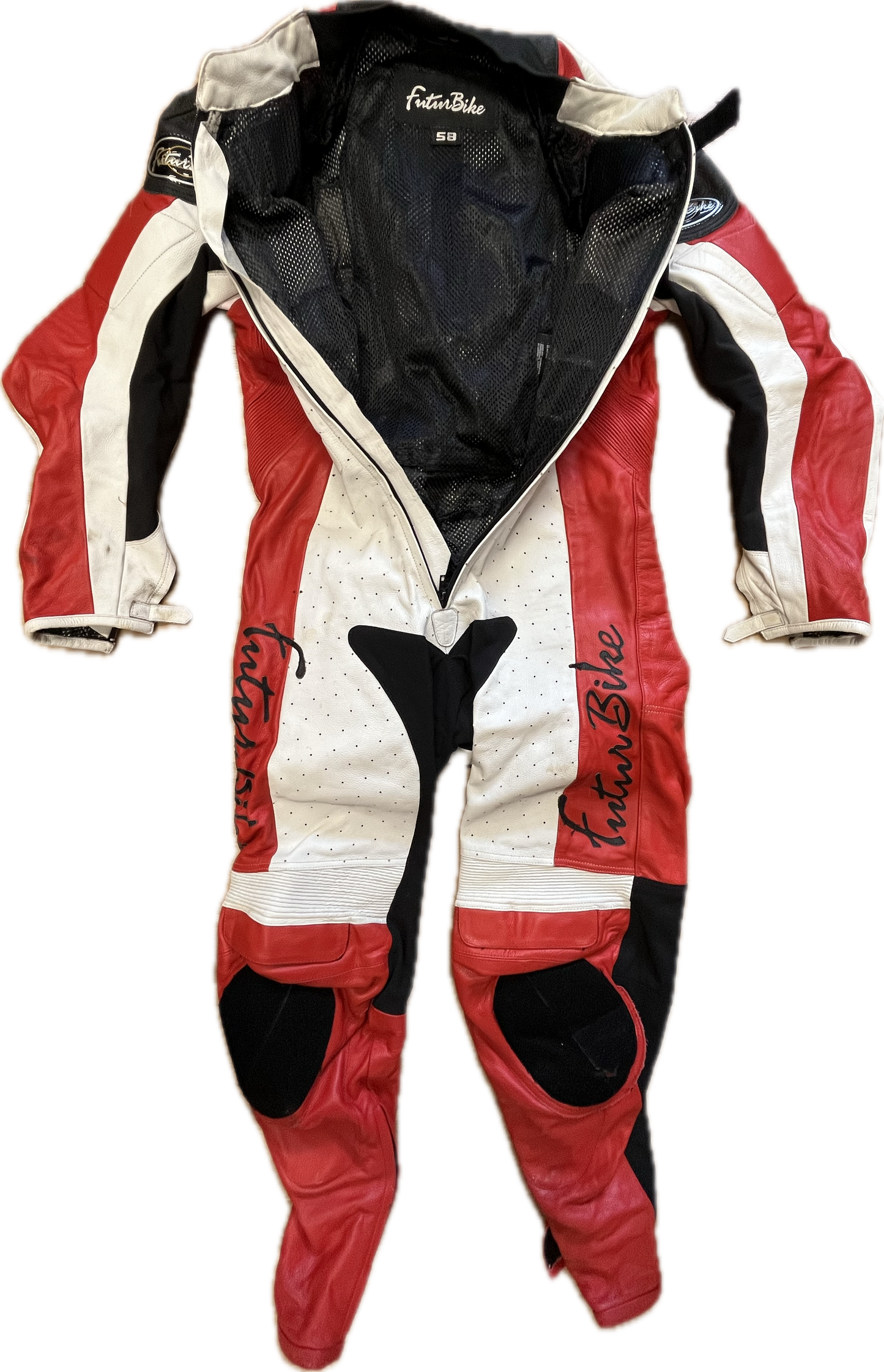 'FUTUR BIKE' Leather Biker Suit -Medium-