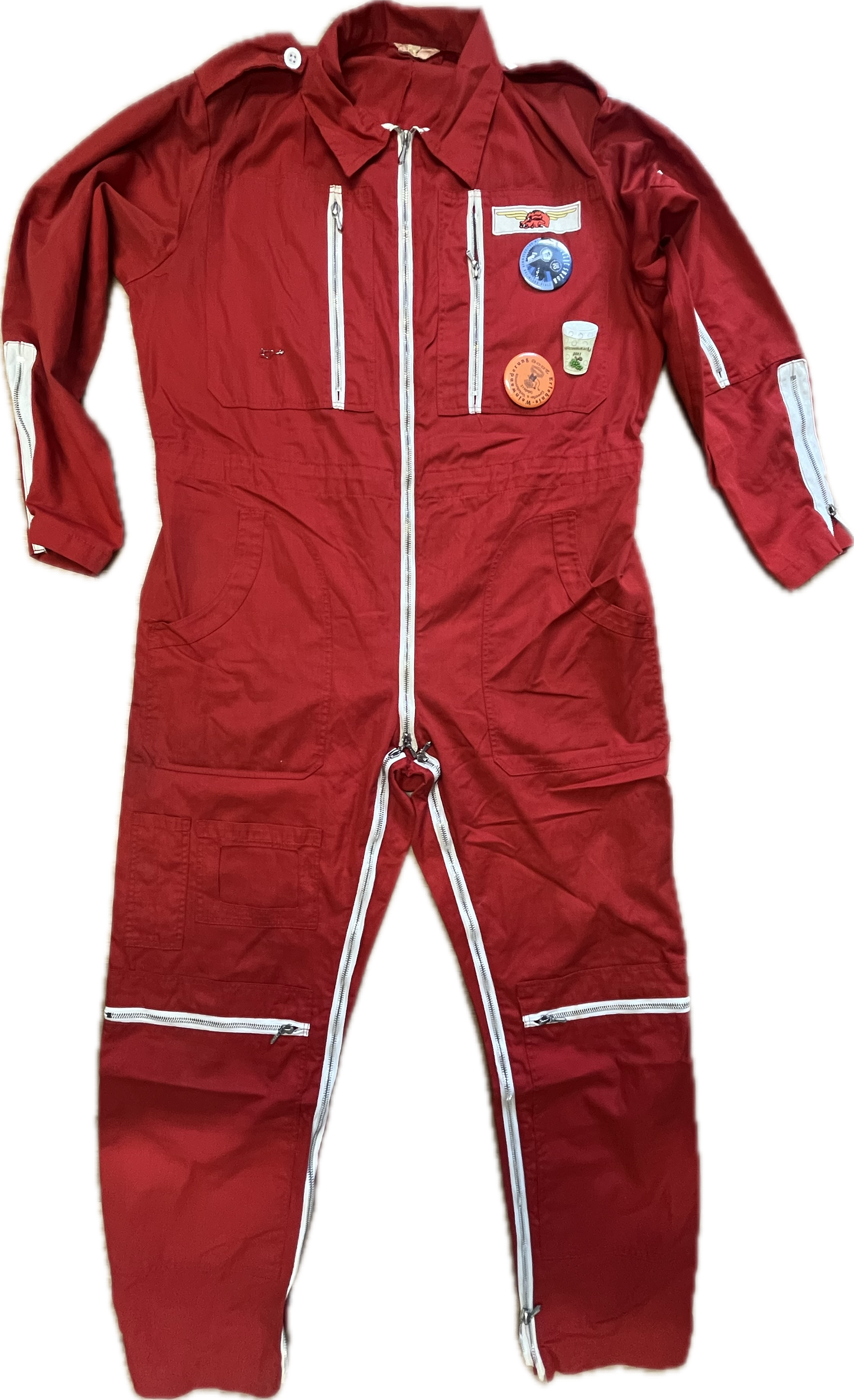 Zip Off Overall Red -Large- Rare