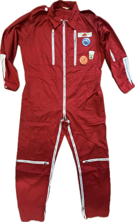 Zip Off Overall Red -Large- Rare