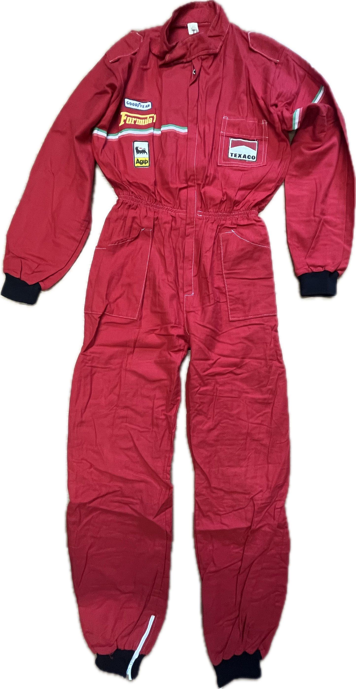 'Formula1, AGIP, Texaco' Vintage Red Overalls -ExtraSmall-