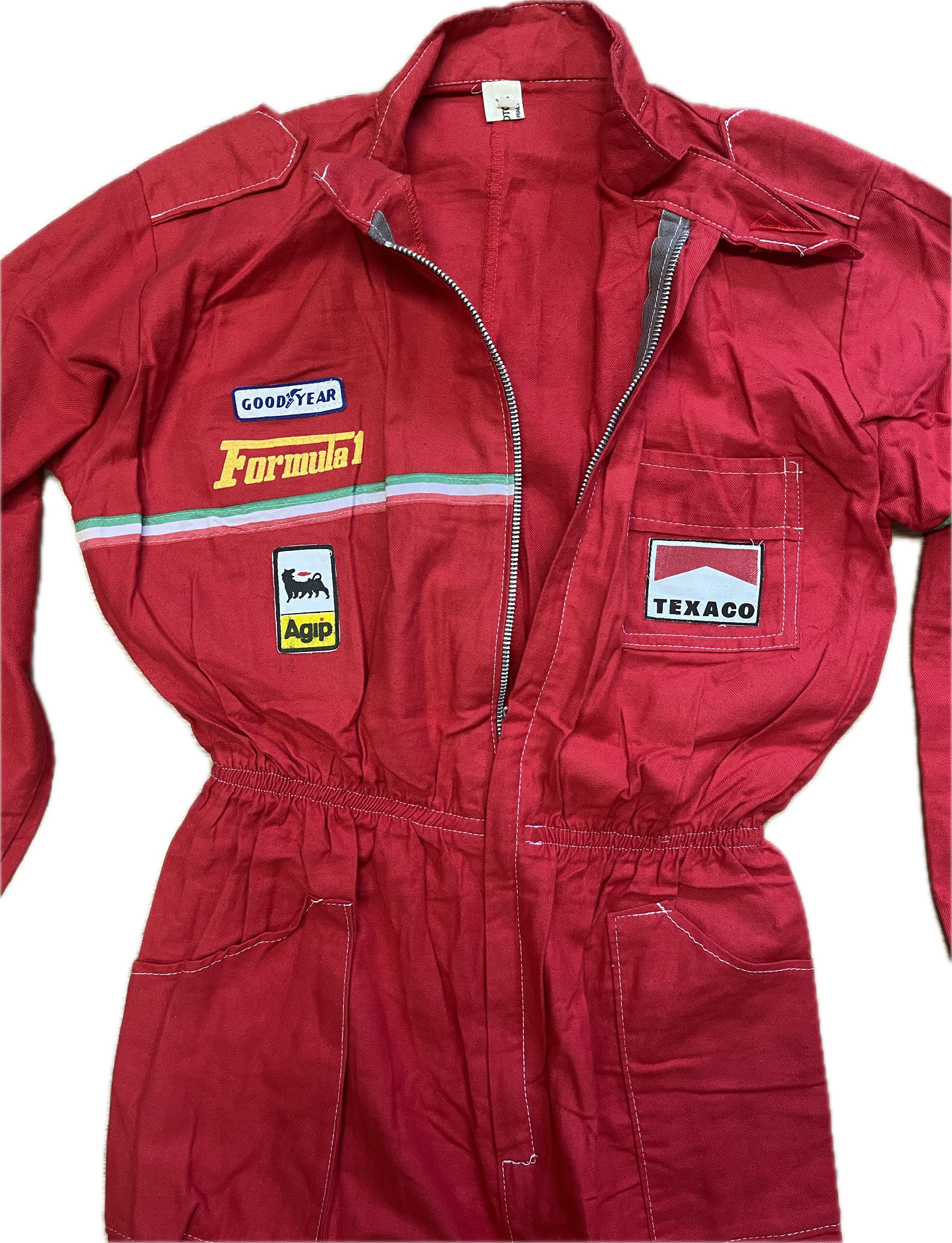 'Formula1, AGIP, Texaco' Vintage Red Overalls -ExtraSmall-