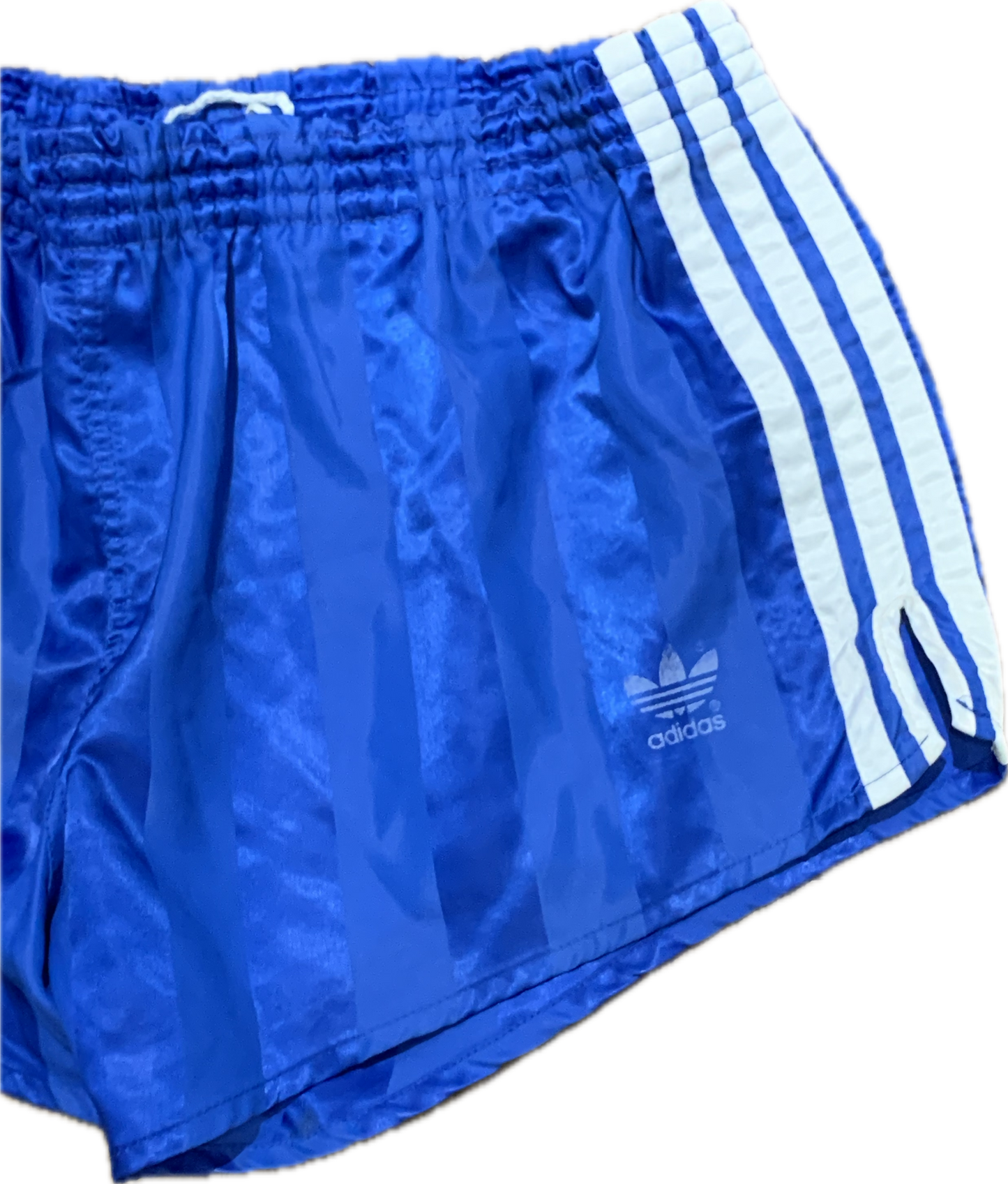 Adidas Satin-Fußballshorts in Blau, Klein