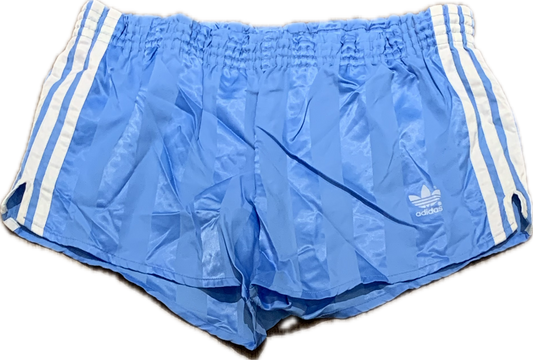 Adidas satin football shorts blue XS - "Made in West Germany" Rare!