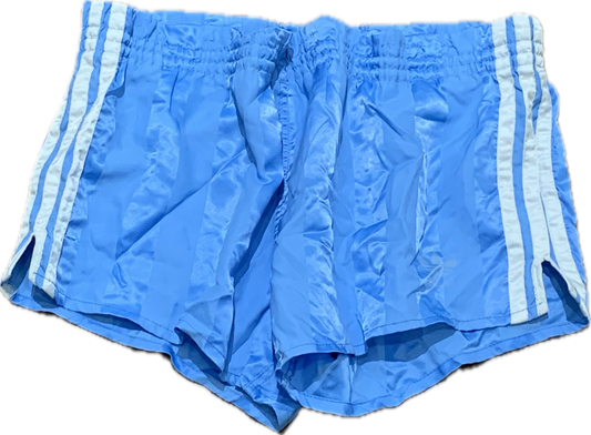 Adidas satin football shorts blue Small - "Made in West Germany" Rare!