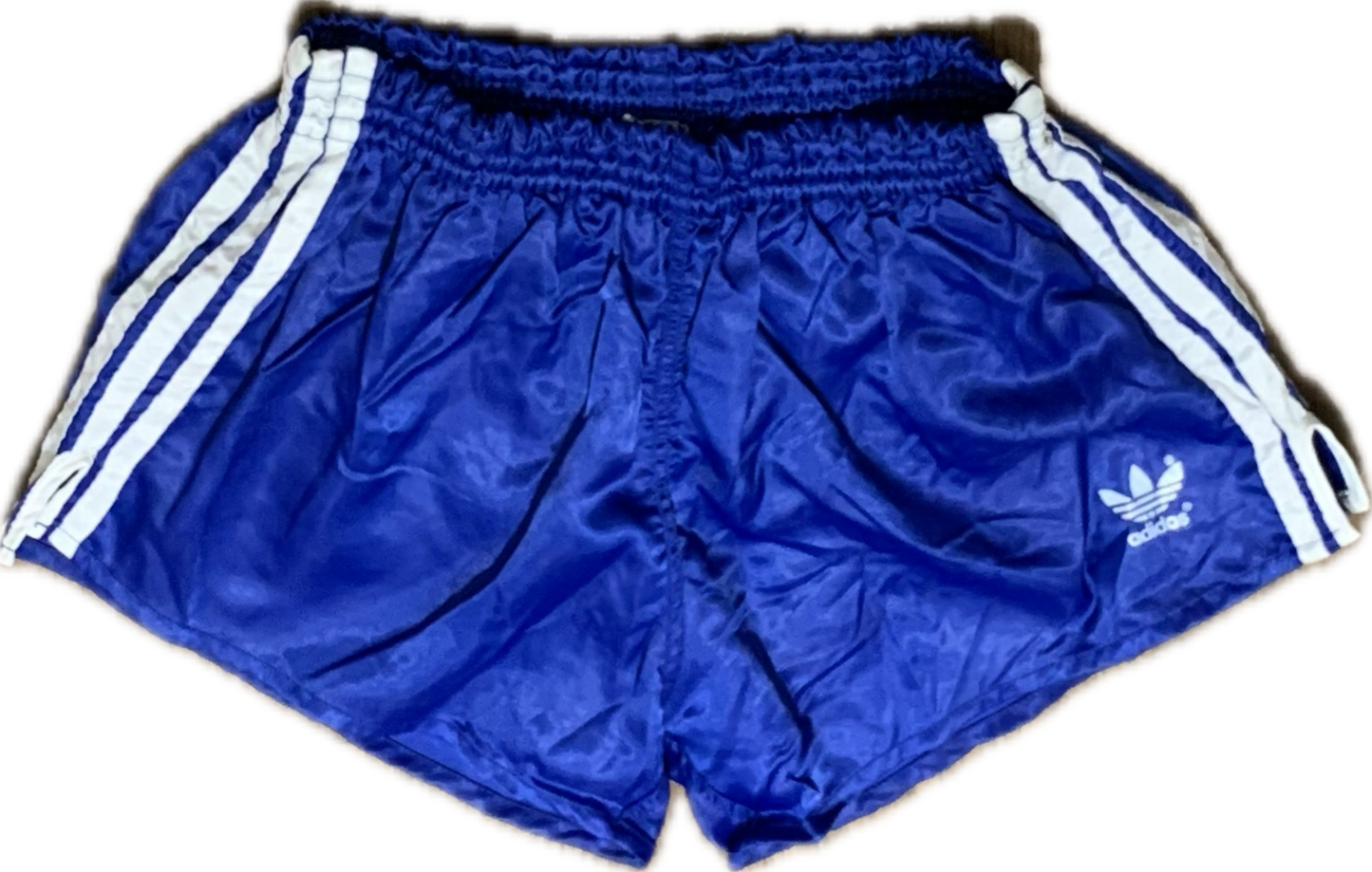 Adidas short de football en satin bleu M