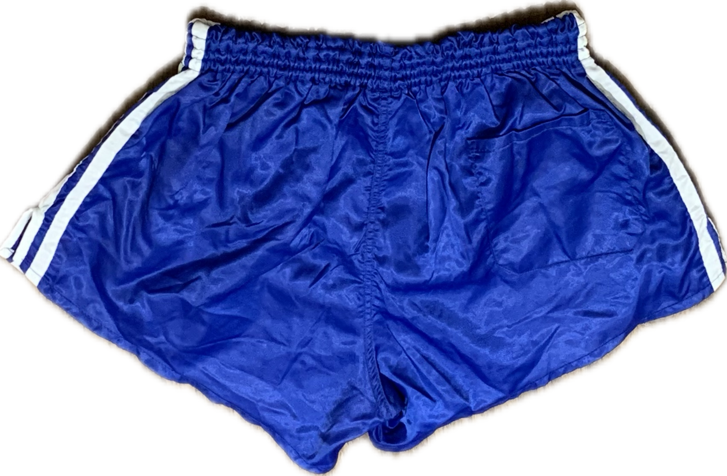 Adidas short de football en satin bleu M