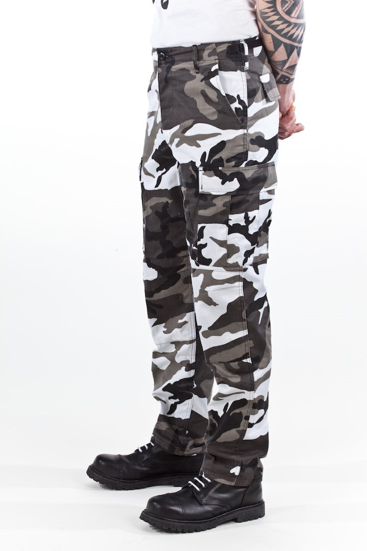 Pantalon de combat camouflage de ville avec fermeture éclair au dos et sur toute la longueur