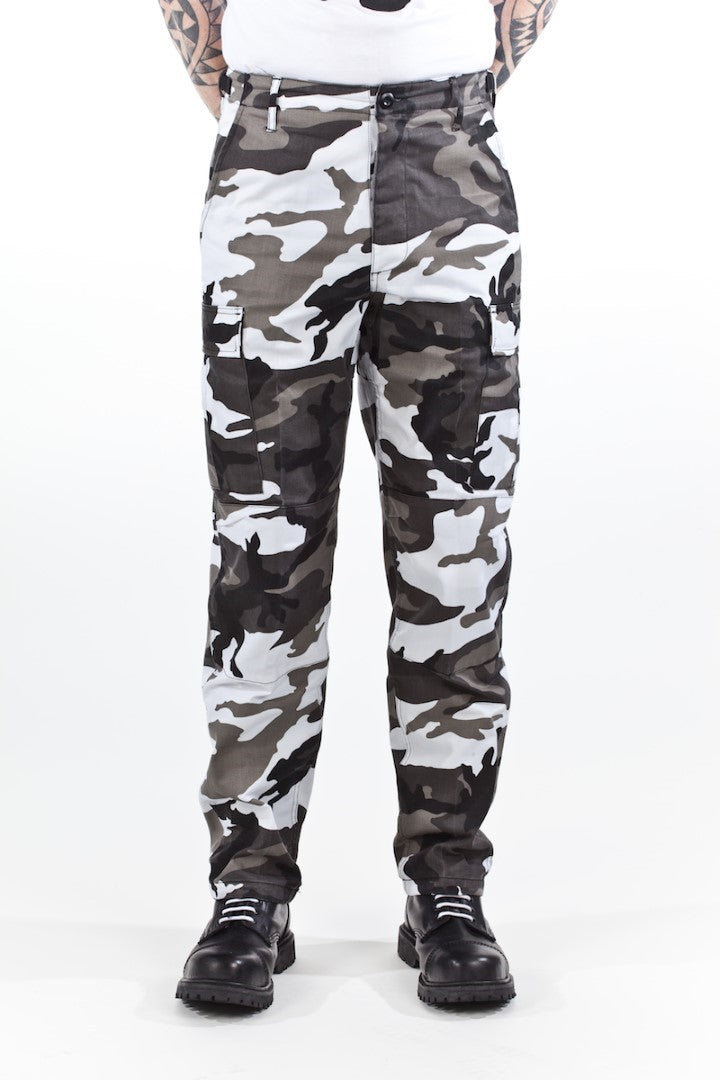 Pantalon de combat camouflage de ville avec fermeture éclair au dos et sur toute la longueur