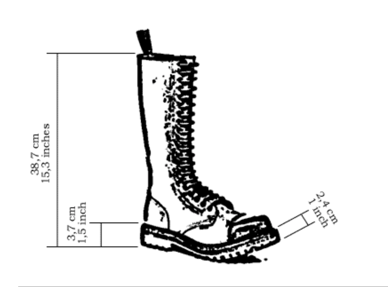 Bottes Ranger à embout en acier 20 trous - ROUGE -