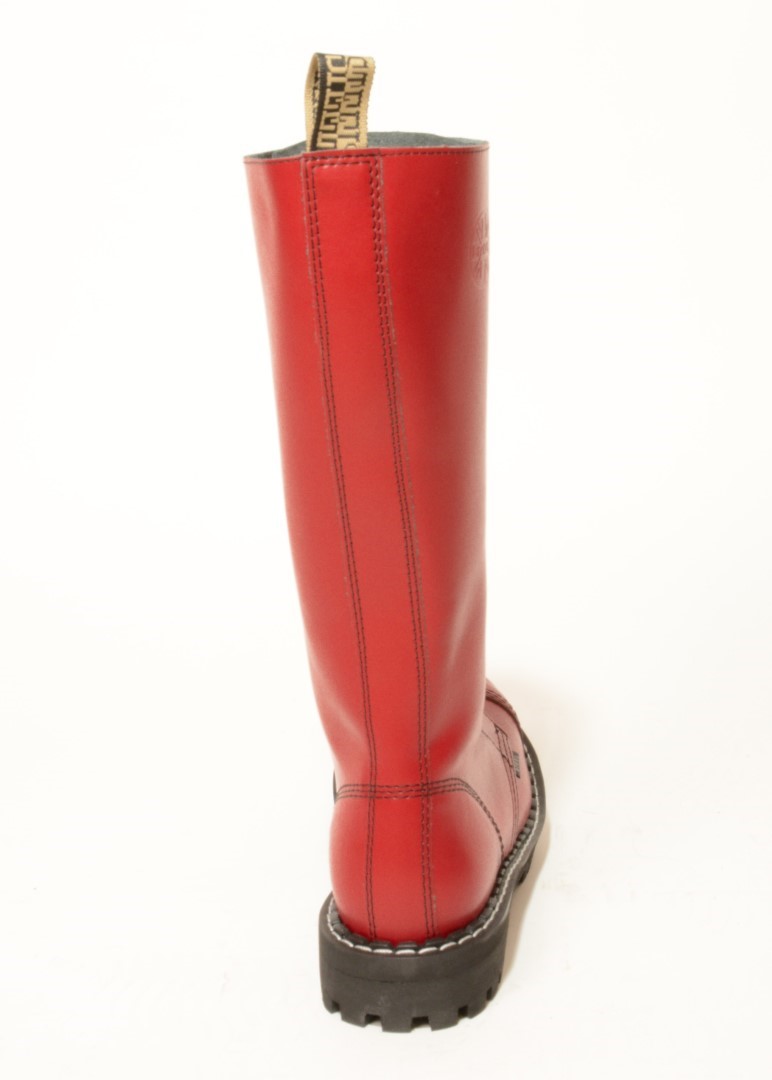 Bottes Ranger à embout en acier 20 trous - ROUGE -