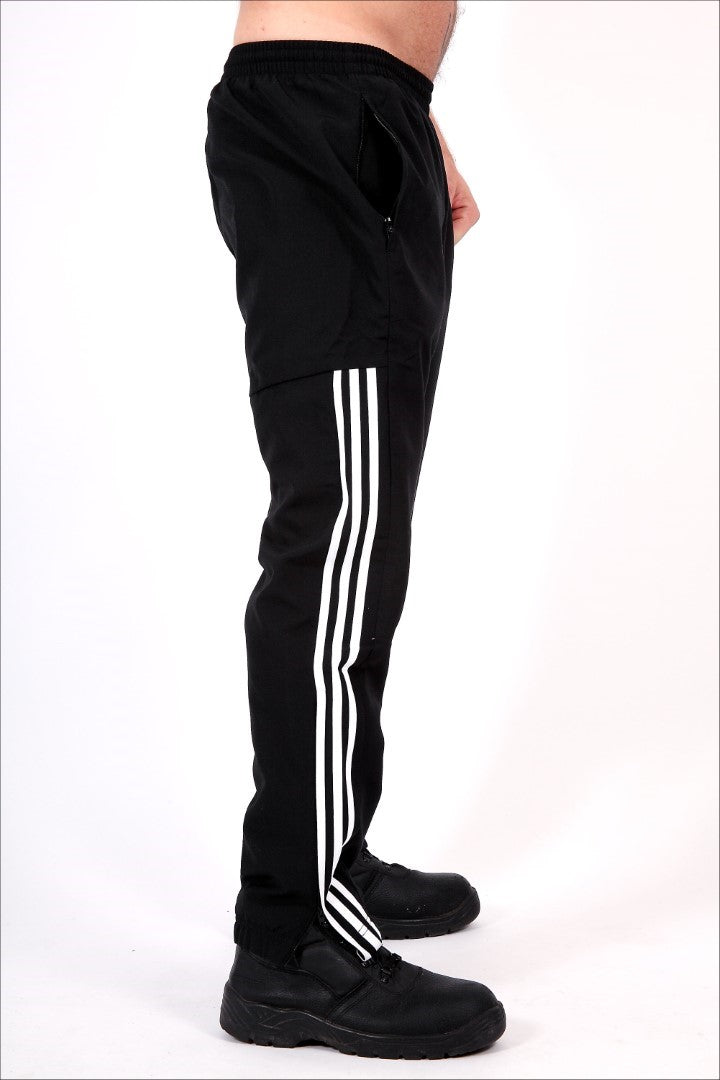 Pantalon de survêtement Adidas Back Zip "Samson" - Noir avec zip arrière/complet