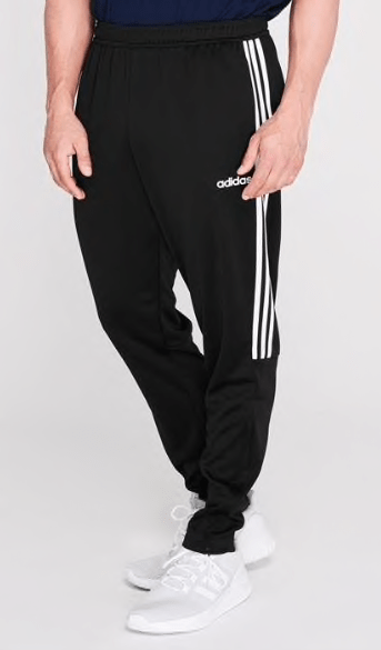 Adidas track suit bottoms Sereno lower stripes Black with back full zip