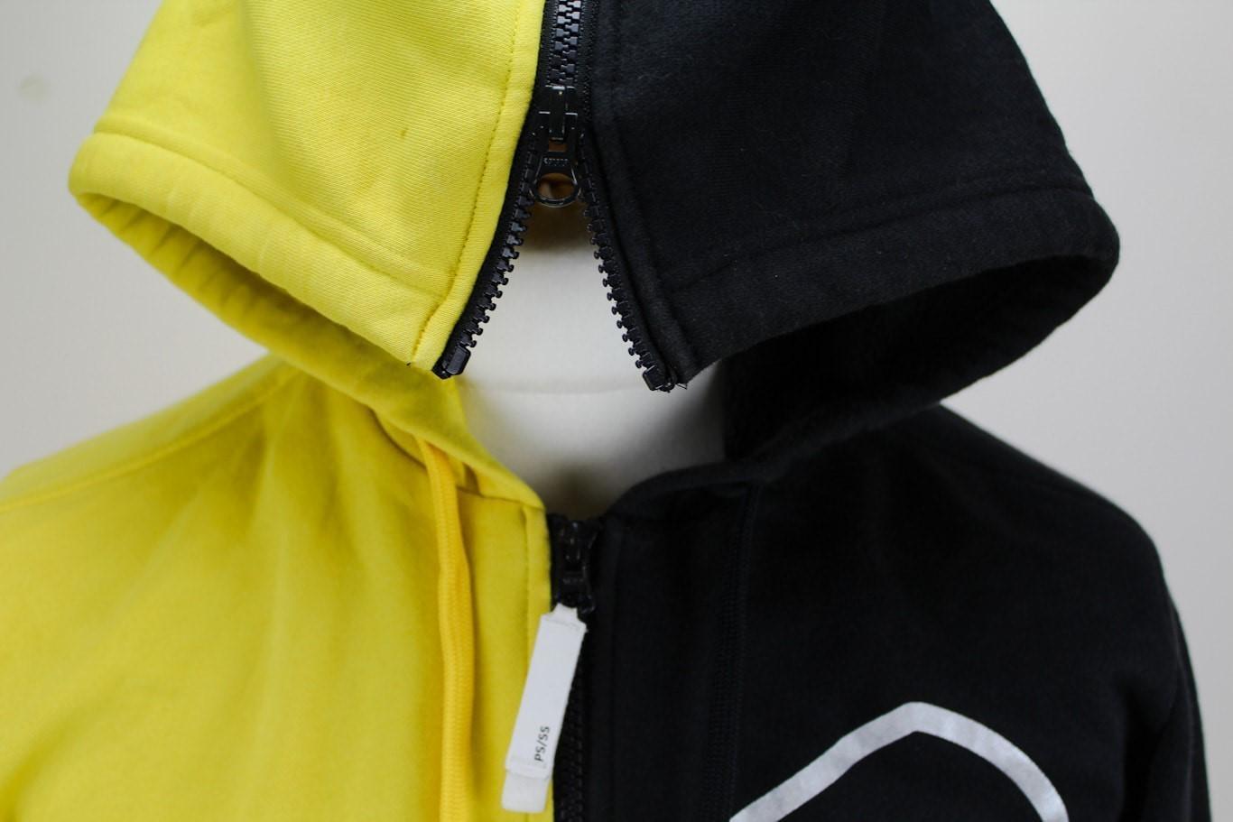 🔥 Adidas hooded Top black/yellow Small