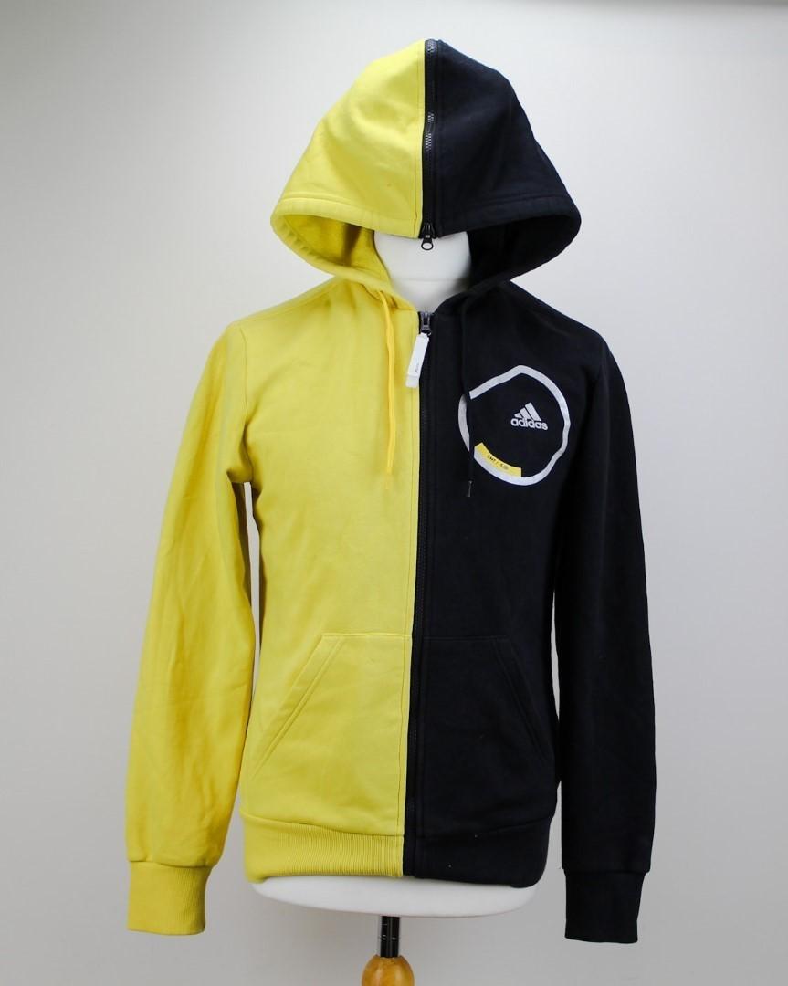 🔥 Adidas hooded Top black/yellow Small