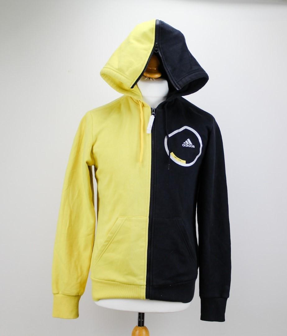 🔥 Adidas hooded Top black/yellow Small