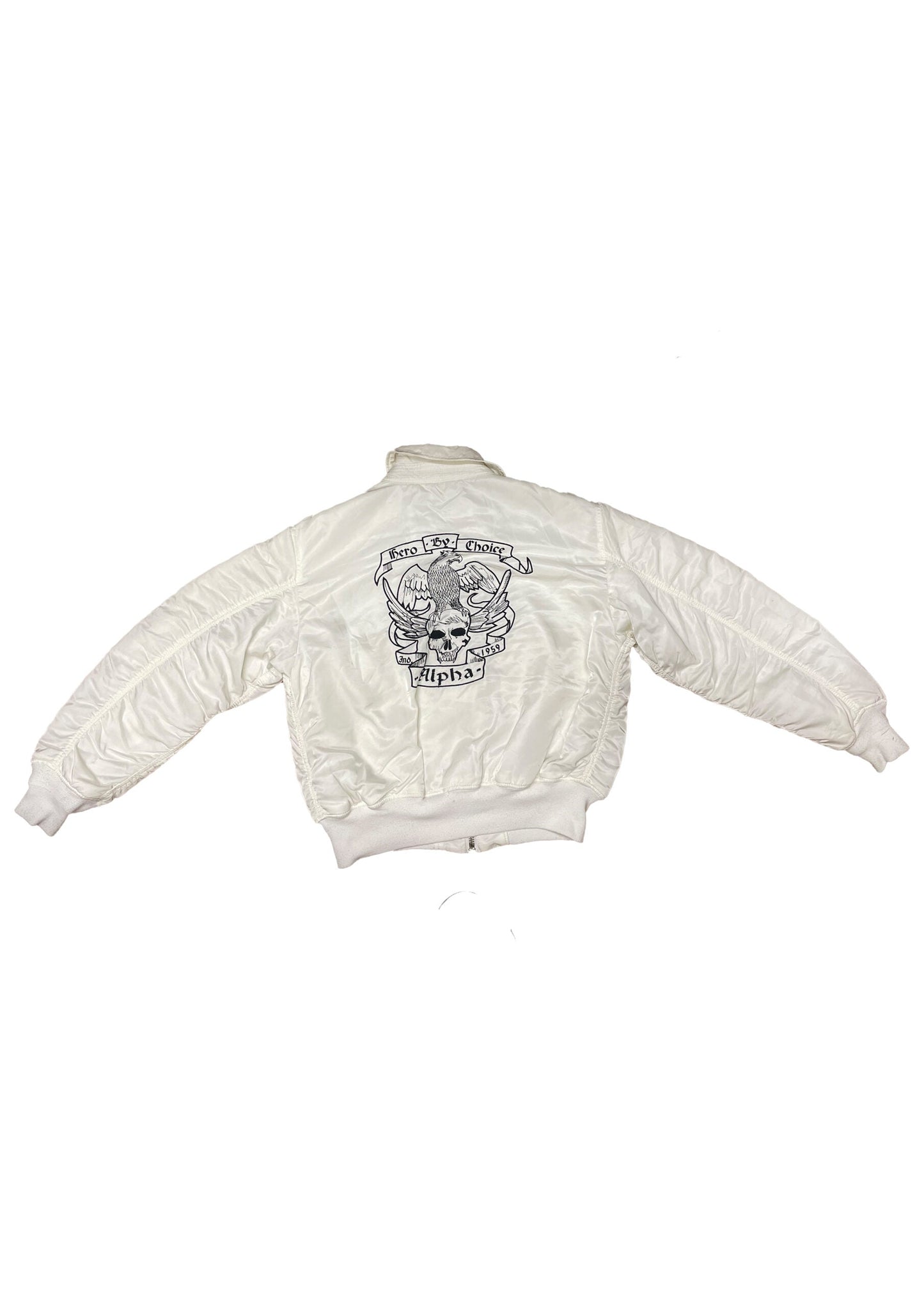 🔥 Veste de vol Alpha Industries MA1 Large – Blanc au design rare