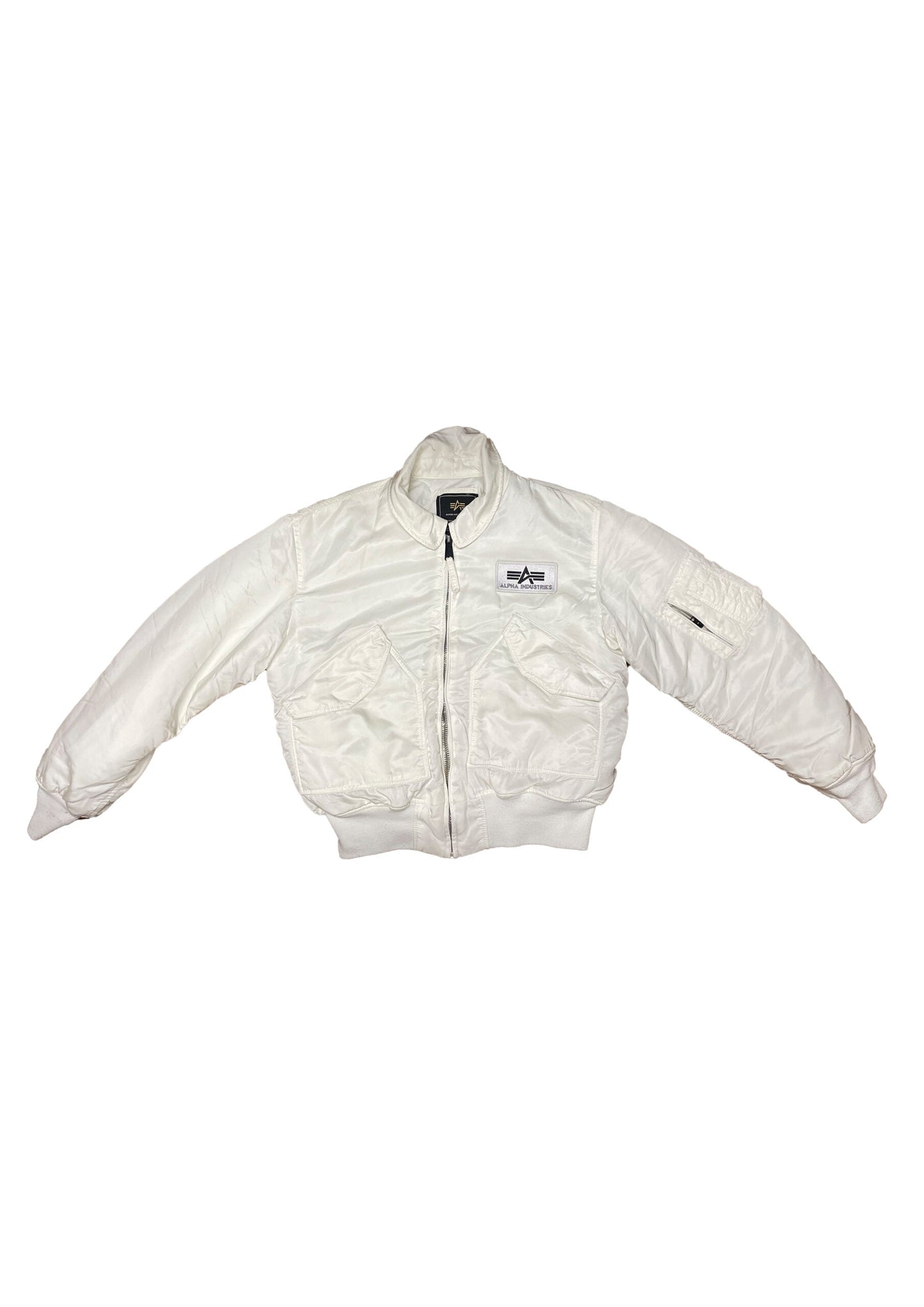 🔥 Veste de vol Alpha Industries MA1 Large – Blanc au design rare